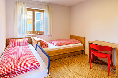 Schlafzimmer mit 2 Einzelbetten