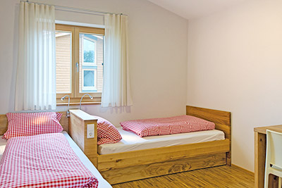 Schlafzimmer mit 2 Einzelbetten